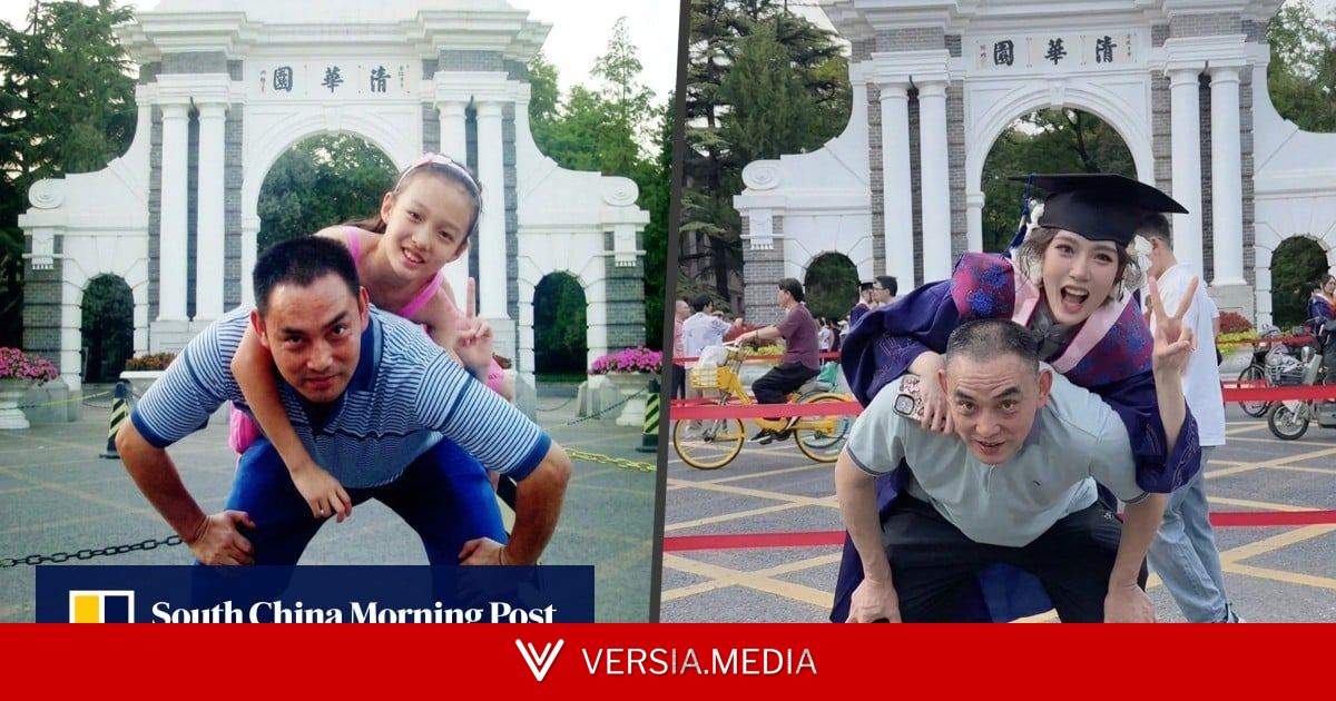 China woman graduates from Tsinghua University 17 years after childhood photo there with dad