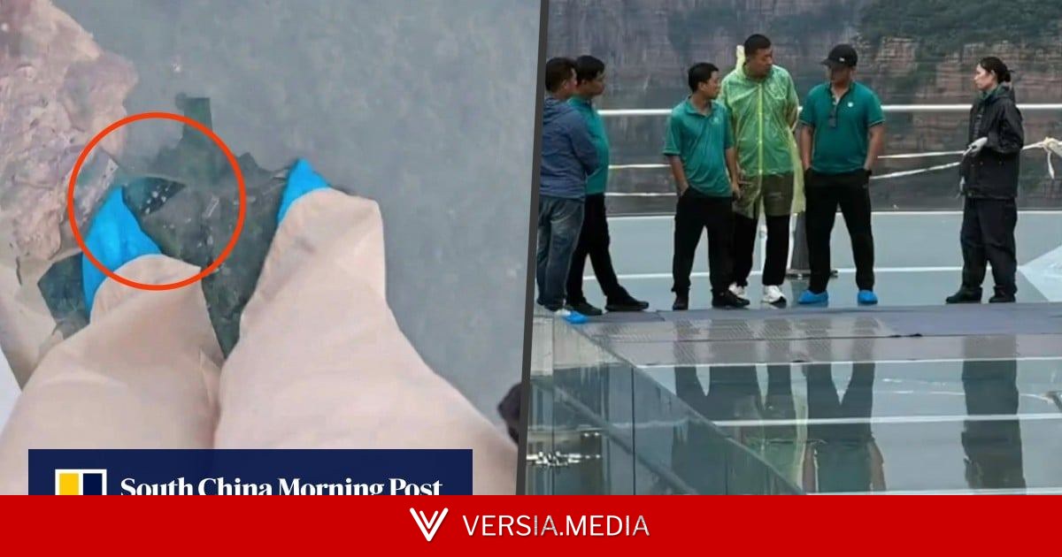 China teenager cracks panel on tourist site’s glass bridge; public questions structural quality