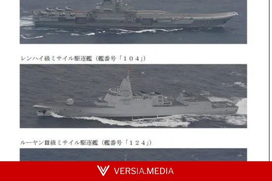 辽宁舰载歼15T远海训练 中国官媒指日舰靠得特别近