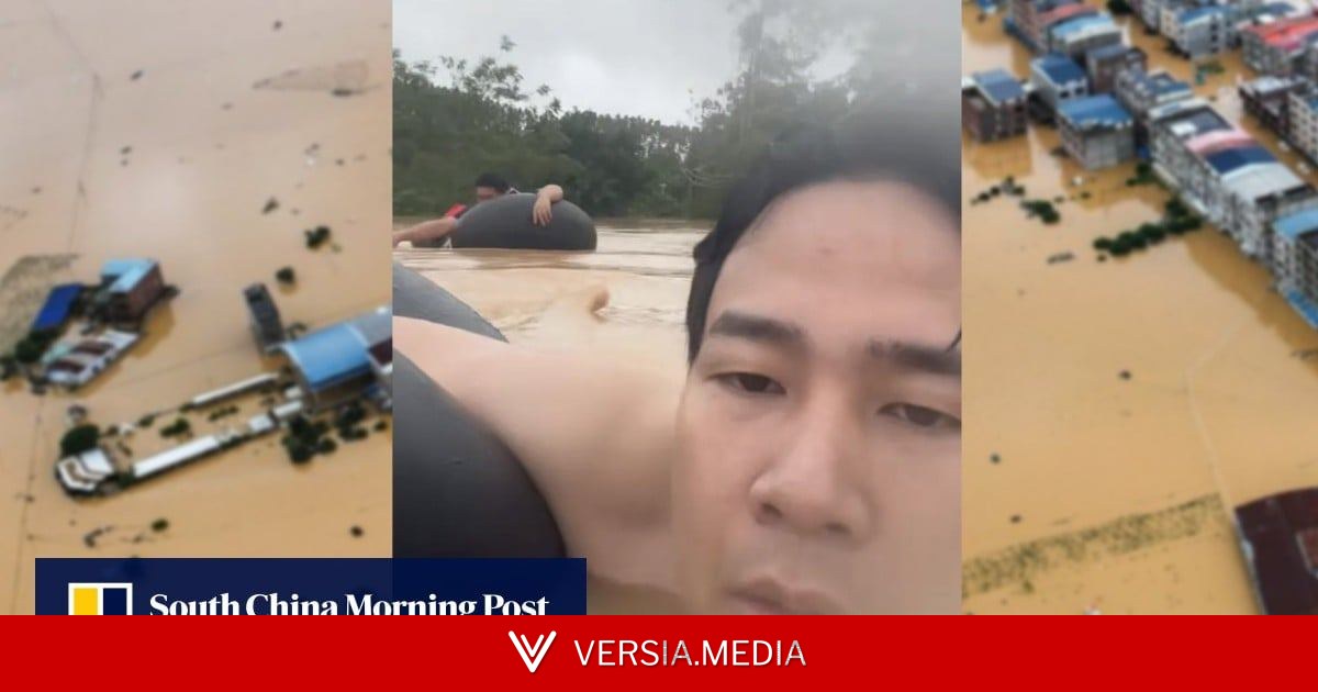 Chinese man swims 3 hours clutching tyre to check on parents in flooded village