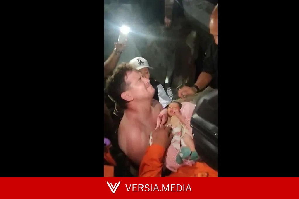 委内瑞拉地震废墟中 一新生儿获救