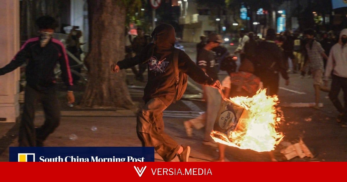Dozens arrested in Indonesia after anti-government protest turns violent
