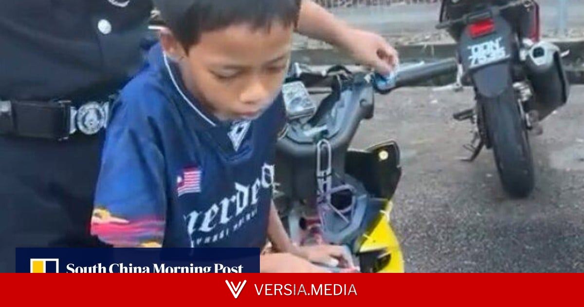 Too young to ride, Malaysian teen pedals dream by building fake Yamaha motorcycle